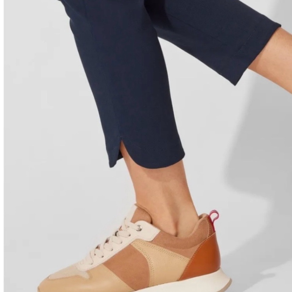 J. McLaughlin Beige Tan Leather Sneakers